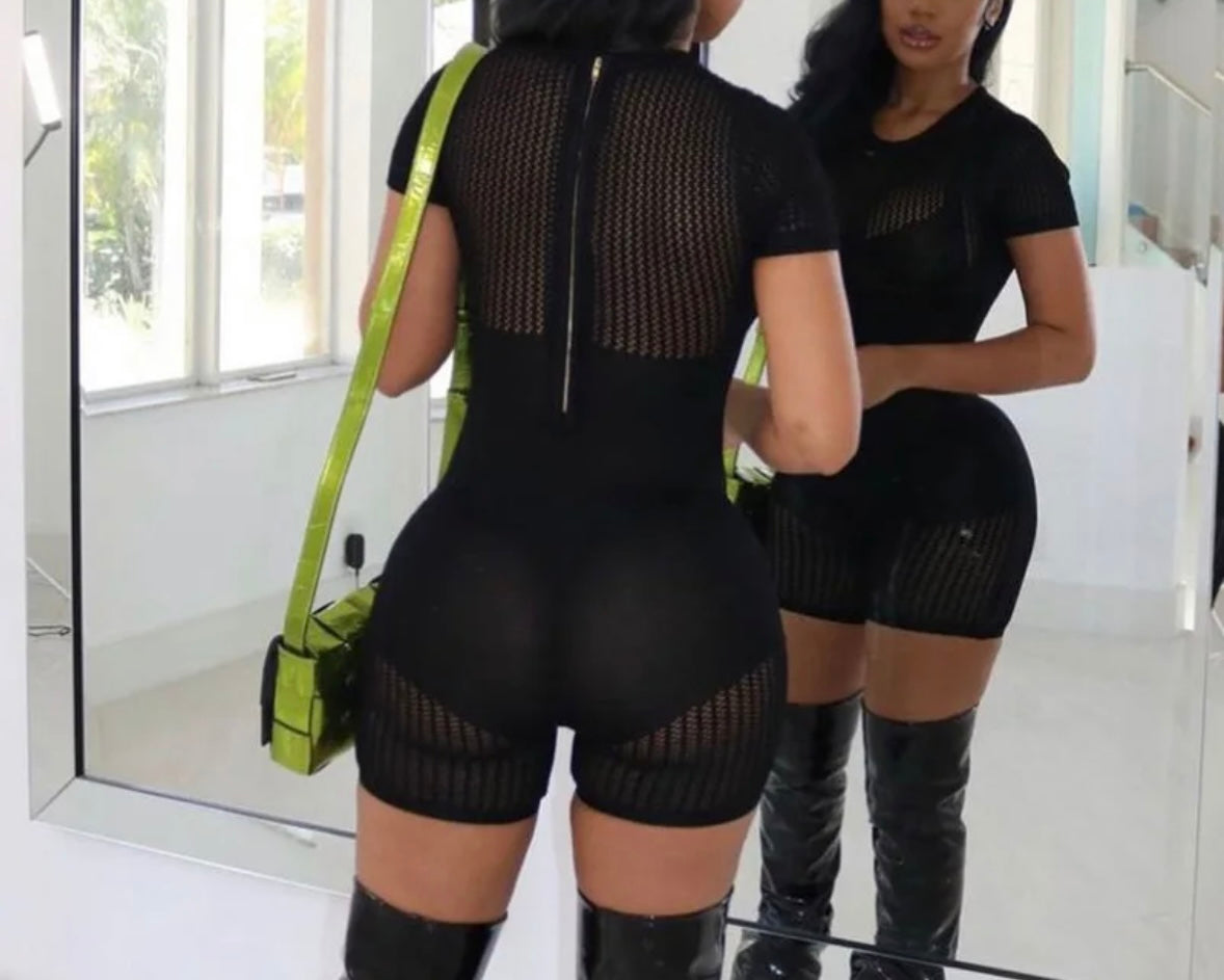 Hollow Out See Through Romper