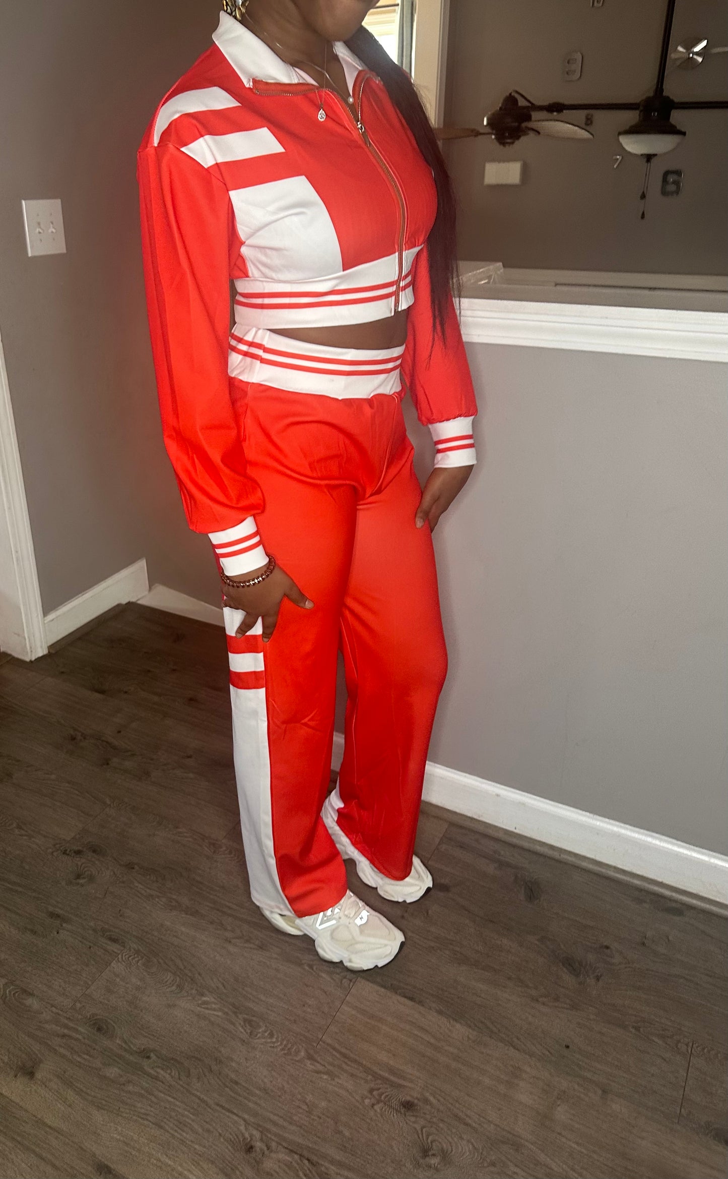 Two Piece Wide Leg Sport Set