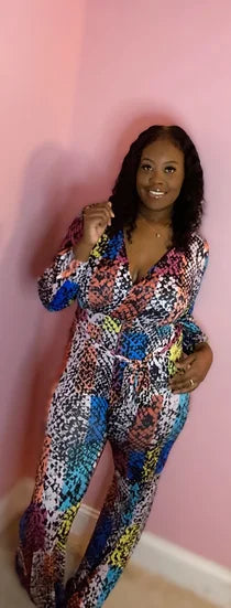 Chloe Wide Leg Colorful Jumpsuit