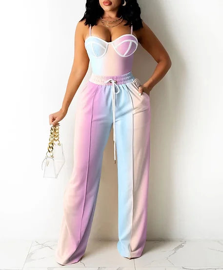 Cotton Candy Zipper Back 2 Piece Set