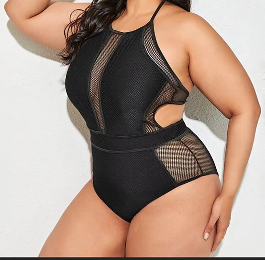 Fishnet One Piece Swimsuit