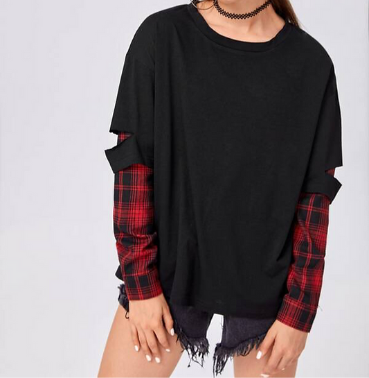 Striped Sleeve Tee