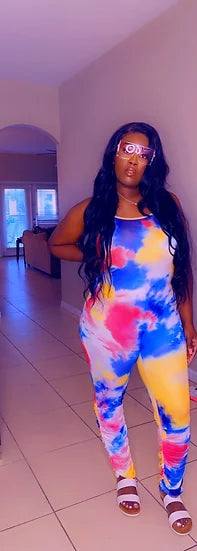 Plus Size Tie Dye Plus Romper